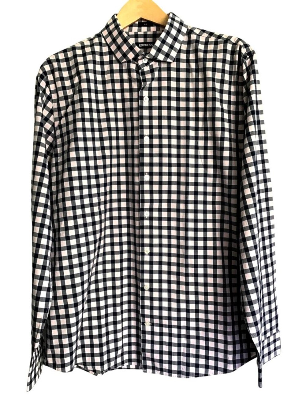 EXPRESS- MENS SLIM FIT 100% COTTON LONG SLEEVE BUTTON FRONT SHIRT SIZE X-LARGE